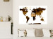 Wall Poster My World - world map with brown-colored continents on white background 123878 additionalThumb 23