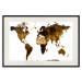 Wall Poster My World - world map with brown-colored continents on white background 123878 additionalThumb 18