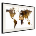 Wall Poster My World - world map with brown-colored continents on white background 123878 additionalThumb 3