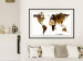 Wall Poster My World - world map with brown-colored continents on white background 123878 additionalThumb 22