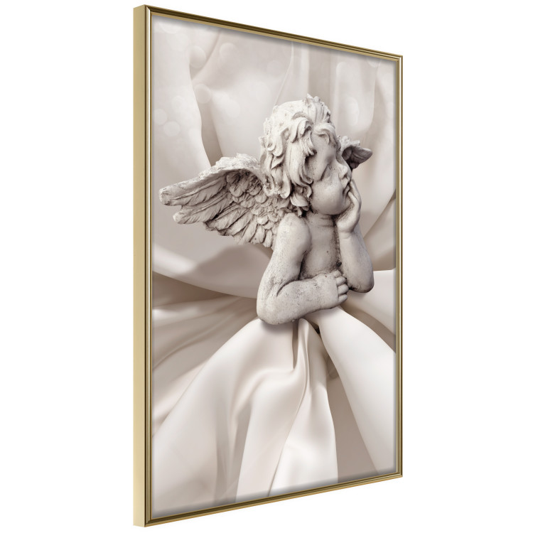 Wall Poster Loving Thoughts - light sculpture of a boy as an angel with wings 125178 additionalImage 14