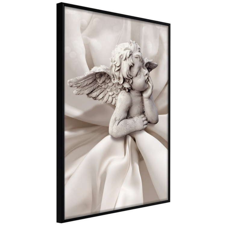 Wall Poster Loving Thoughts - light sculpture of a boy as an angel with wings 125178 additionalImage 12