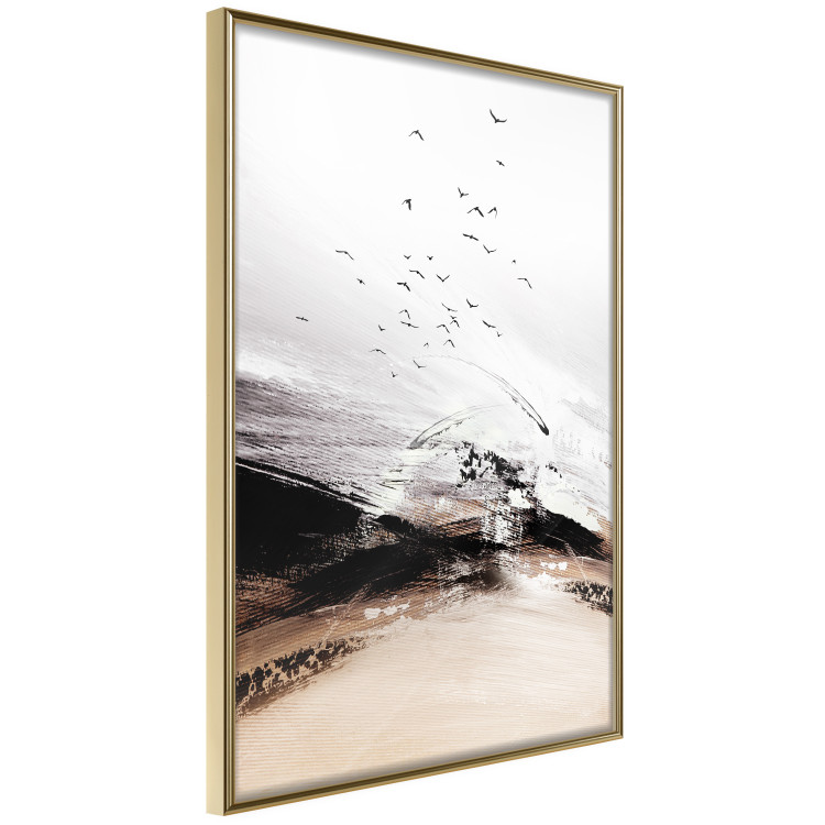 Wall Poster At the Edge of the Forest - artistic landscape with birds in an abstract style 125278 additionalImage 14