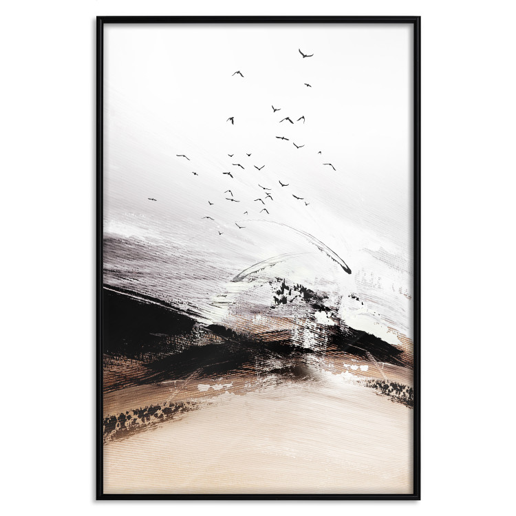 Wall Poster At the Edge of the Forest - artistic landscape with birds in an abstract style 125278 additionalImage 18