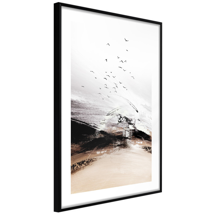 Wall Poster At the Edge of the Forest - artistic landscape with birds in an abstract style 125278 additionalImage 13