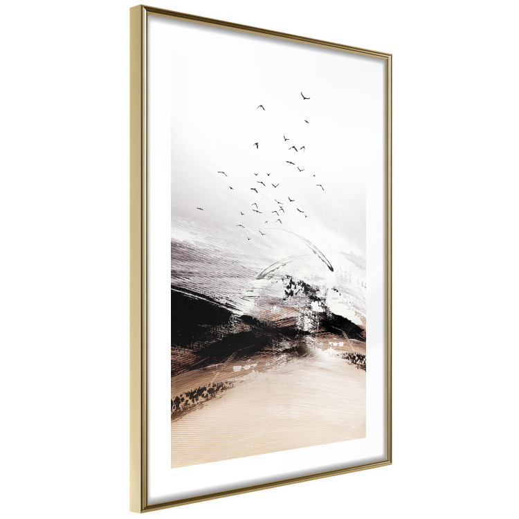 Wall Poster At the Edge of the Forest - artistic landscape with birds in an abstract style 125278 additionalImage 6
