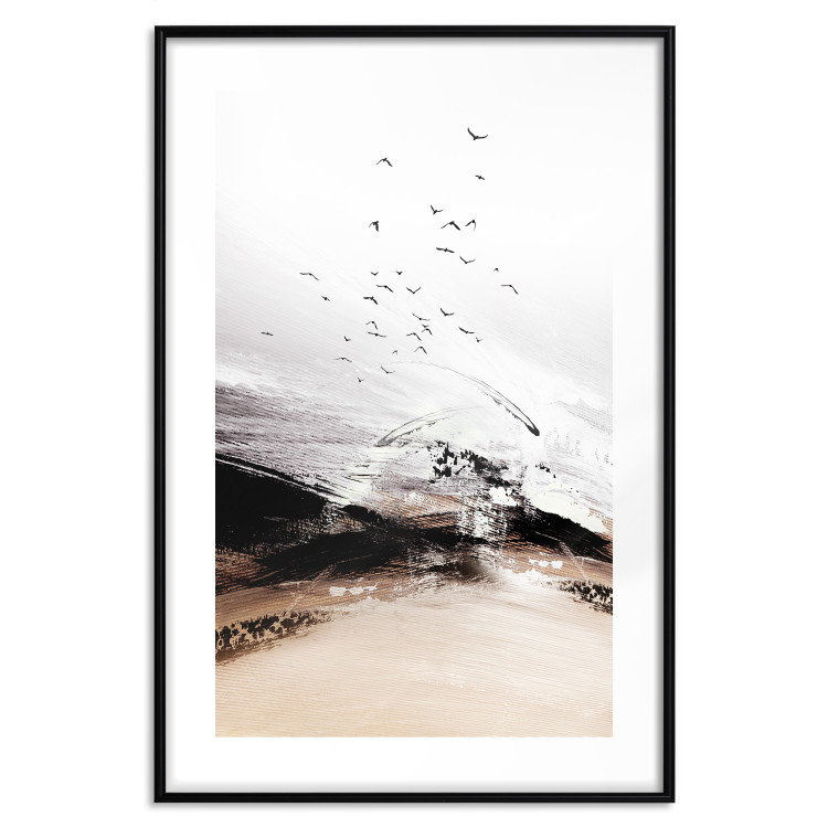 Wall Poster At the Edge of the Forest - artistic landscape with birds in an abstract style 125278 additionalImage 15