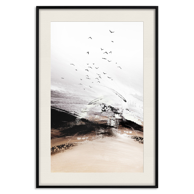 Wall Poster At the Edge of the Forest - artistic landscape with birds in an abstract style 125278 additionalImage 18