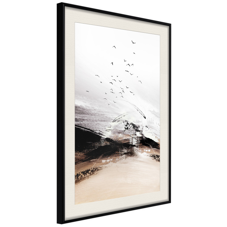 Wall Poster At the Edge of the Forest - artistic landscape with birds in an abstract style 125278 additionalImage 3