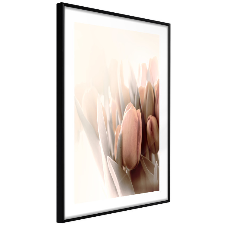 Poster Spring Mist - composition of colorful tulips against a bright glow 126678 additionalImage 2