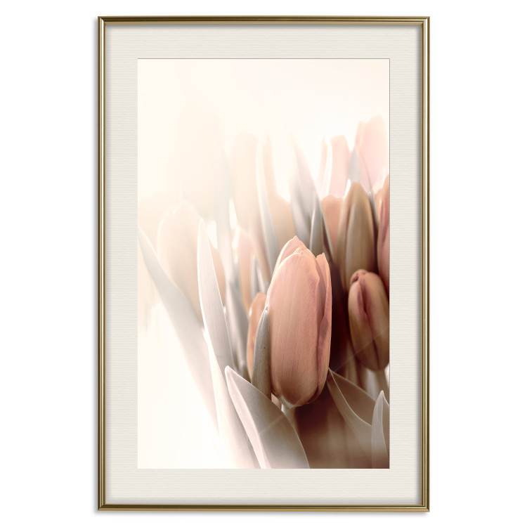 Poster Spring Mist - composition of colorful tulips against a bright glow 126678 additionalImage 20