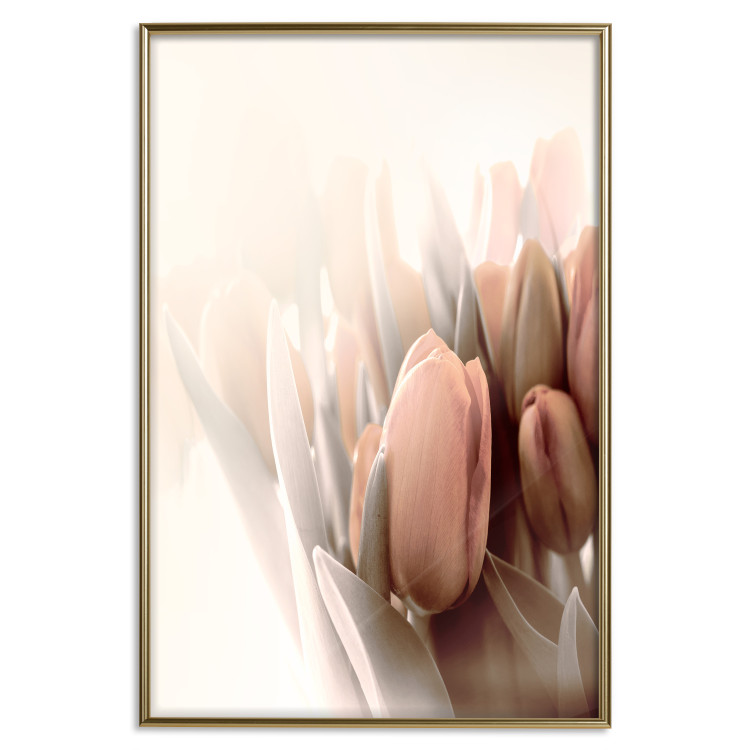 Poster Spring Mist - composition of colorful tulips against a bright glow 126678 additionalImage 21