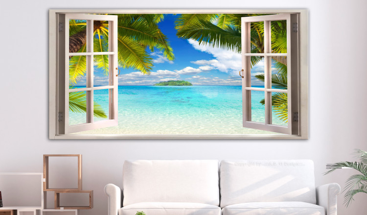 Large canvas print Window: Sea View II [Large Format] 128678 additionalImage 6