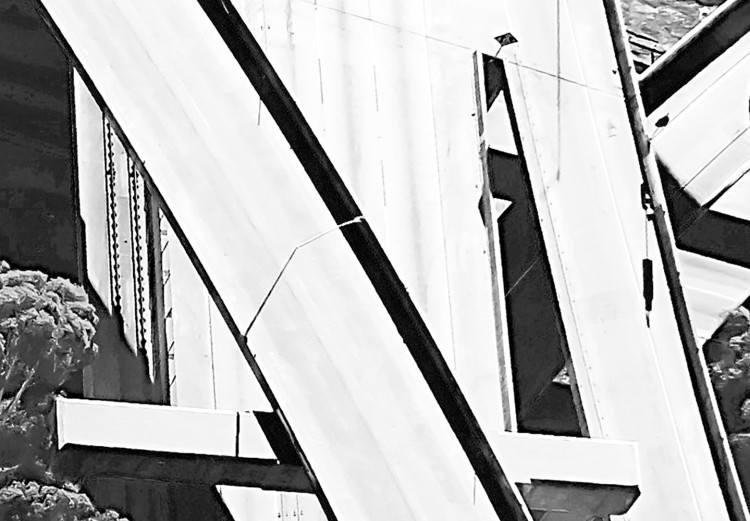 Poster City Geometry - gray street architecture in a city with cars 129778 additionalImage 12