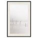 Poster Misty Trail - landscape of sticks protruding from the water on a white background 130378 additionalThumb 26