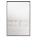 Poster Misty Trail - landscape of sticks protruding from the water on a white background 130378 additionalThumb 16