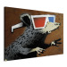 Canvas Print Rat in 3D Glasses (Banksy) - street art of a whimsical animal 132478 additionalThumb 2