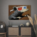Canvas Print Rat in 3D Glasses (Banksy) - street art of a whimsical animal 132478 additionalThumb 3