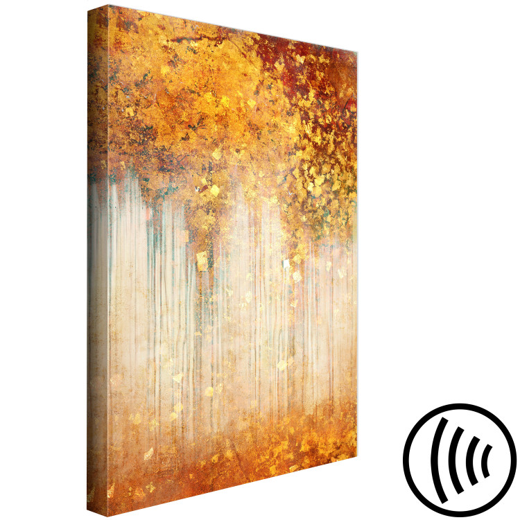 Canvas Apparition (1-piece) Vertical - abstract golden leaf texture 135378 additionalImage 6
