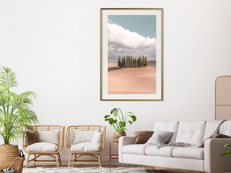 Poster Sweet Tuscany - warm landscape of a field against trees and clouds 135878 additionalImage 26