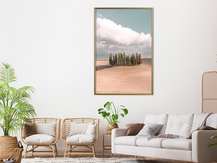 Poster Sweet Tuscany - warm landscape of a field against trees and clouds 135878 additionalImage 9