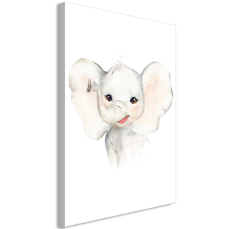 Canvas Drawing, joyful elephant - a stylized watercolor composition 136378 additionalImage 2