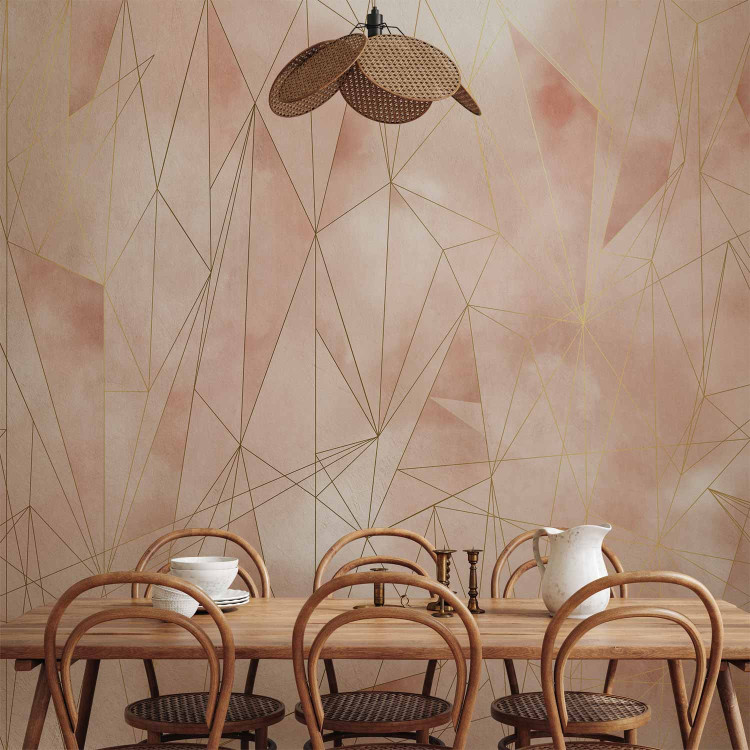 Photo Wallpaper Pastel triangles - beige composition with abstract motif 138378 additionalImage 6