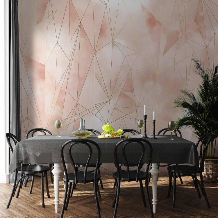 Photo Wallpaper Pastel triangles - beige composition with abstract motif 138378 additionalImage 4