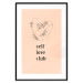 Wall Poster Self Love Club - woman lineart and texts on a pastel background 138878 additionalThumb 8