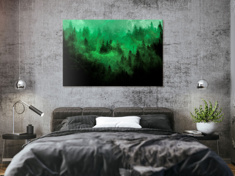 Canvas Magical Mist (1-piece) - third variant - green forest landscape 142978 additionalImage 3