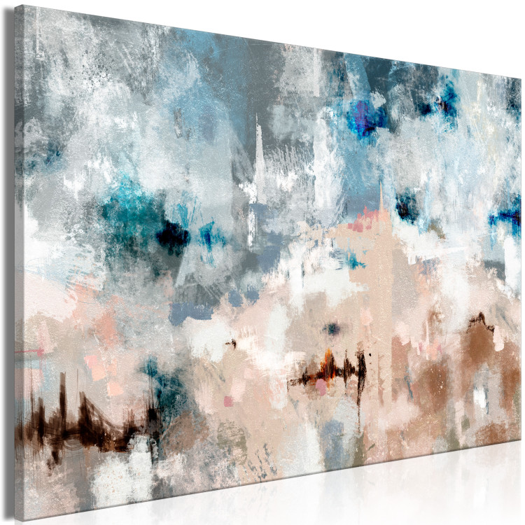 Canvas Art Print Unreal Landscape (1-piece) - abstraction in blues and pinks 143878 additionalImage 2