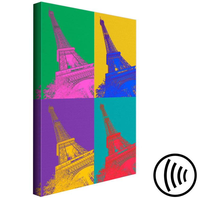 Canvas Colorful Paris (1-piece) - collage with the Eiffel Tower in pop-art style 144778 additionalImage 6