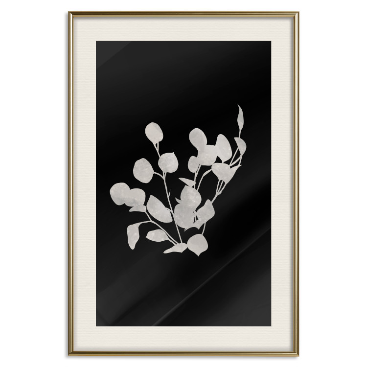 Poster Eucalyptus Twigs - Minimalist Leaves on a Dark Background 146178 additionalImage 25
