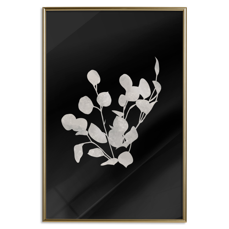 Poster Eucalyptus Twigs - Minimalist Leaves on a Dark Background 146178 additionalImage 16