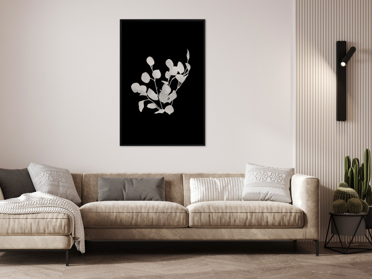 Poster Eucalyptus Twigs - Minimalist Leaves on a Dark Background 146178 additionalImage 18