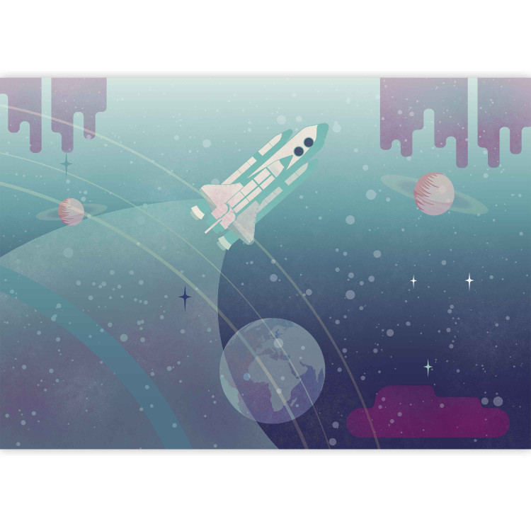 Wall Mural Space Adventure - Interplanetary Rocket Illustration 148478 additionalImage 3