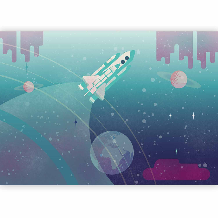 Wall Mural Space Adventure - Interplanetary Rocket Illustration 148478 additionalImage 1