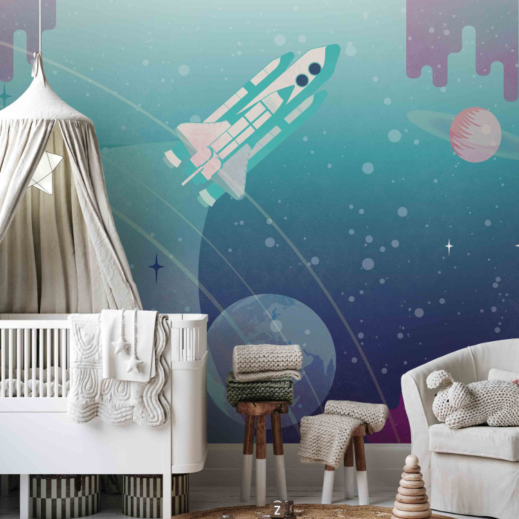 Wall Mural Space Adventure - Interplanetary Rocket Illustration 148478 additionalImage 4