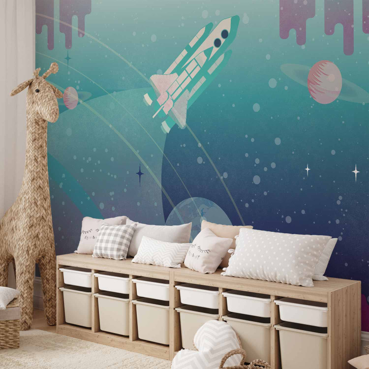 Wall Mural Space Adventure - Interplanetary Rocket Illustration 148478 additionalImage 2