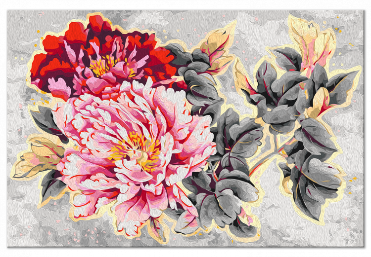 Paint by number Peonies - Bouquet of Delicate Pink and Red Flowers 148878 additionalImage 6