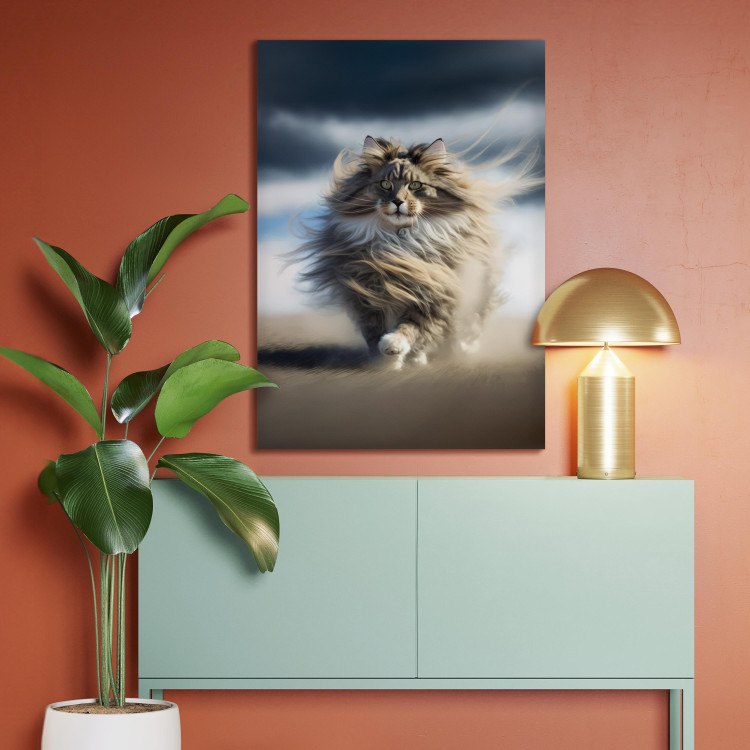 Canvas AI Maine Coon Cat - Strutting Animal With Flowing Hair - Vertical 150178 additionalImage 3
