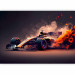 Wall Mural Fiery Racer - A Flaming Formula 1 Car Inspired by Video Games 150678 additionalThumb 1