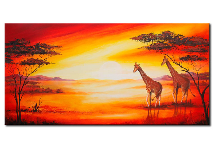 Canvas Wandering giraffes 49478