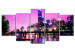 Canvas Art Print Night urban city skyline - Melbourne 50578