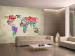 Photo Wallpaper Colourful Continents - World Map with English Text 59978