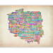 Wall Mural From Sea to Tatras - Map of Poland with Colorful City Names in Gradient 60078 additionalThumb 5