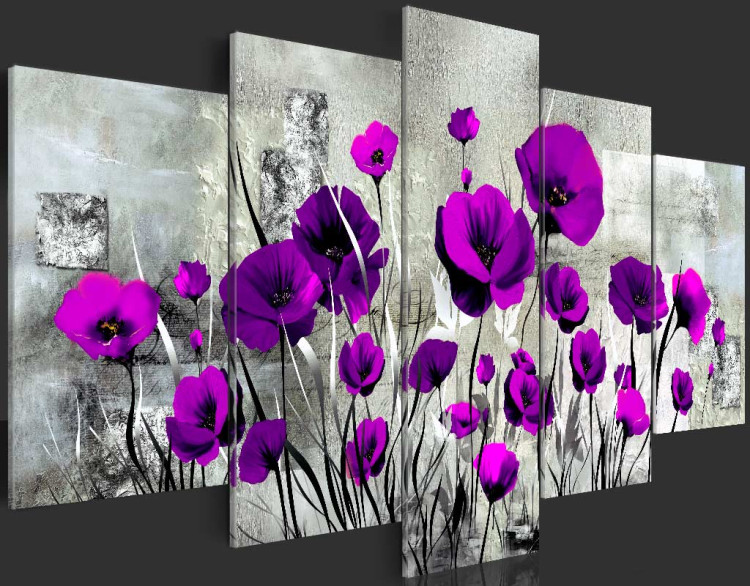 Acrylic print Meadow: Purple Poppies [Glass] 92378 additionalImage 6