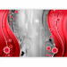 Wall Mural Behind the red curtain - modern background with red flowers and glitter 97178 additionalThumb 5