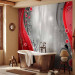 Wall Mural Behind the red curtain - modern background with red flowers and glitter 97178 additionalThumb 8