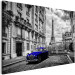 Canvas Print Car in Paris (1-part) Wide - Blue Car against Paris 107288 additionalThumb 2